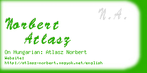 norbert atlasz business card